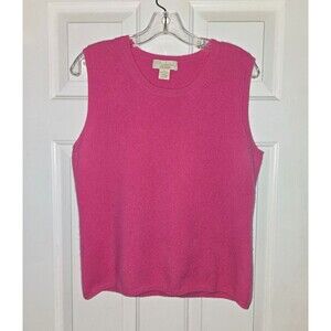 Mainbocher 100% Pure Cashmere Sweater Top Pink Shell XL Quiet Timeless Luxury